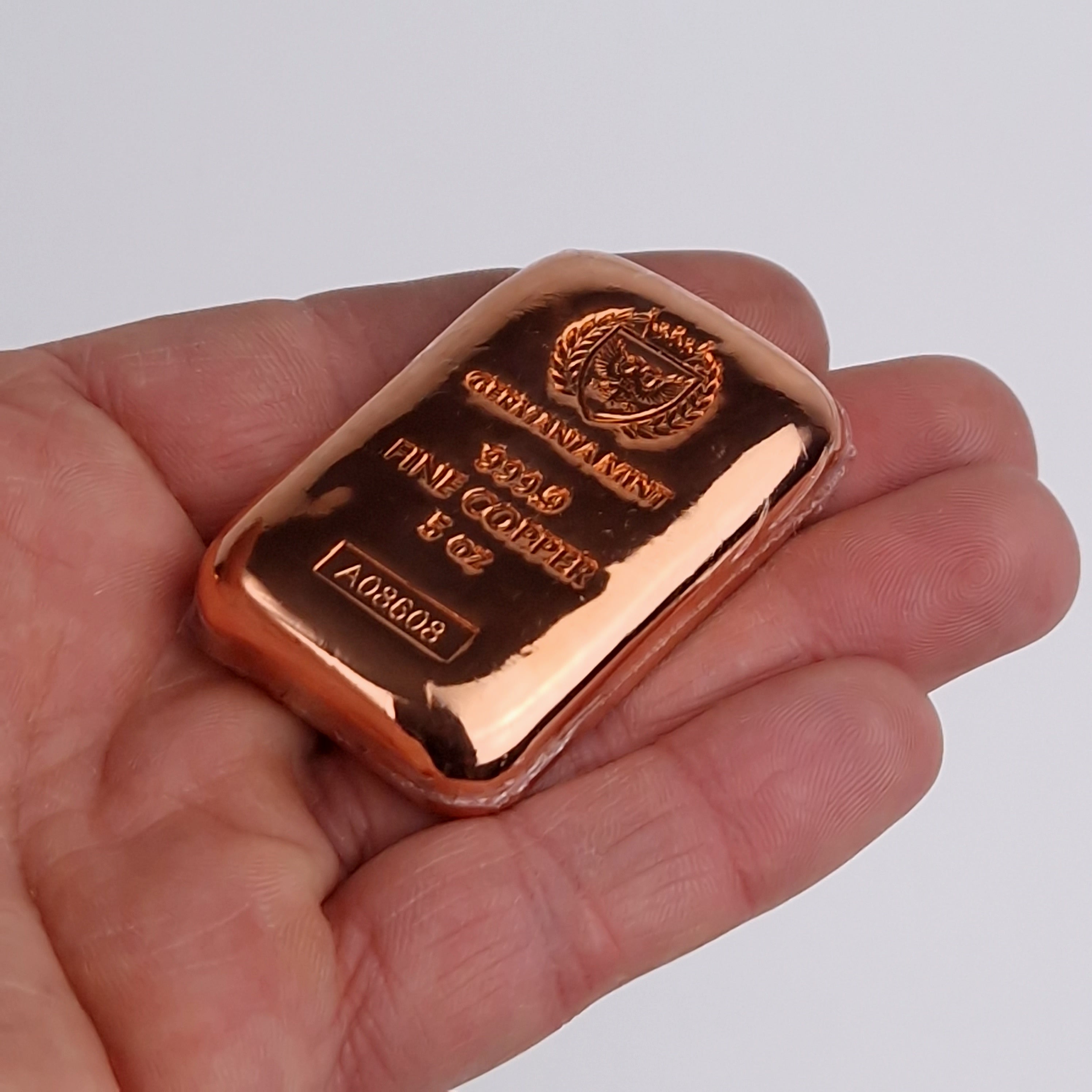 Lingotin 5 oZ Cuivre Pur 999. Germania Mint