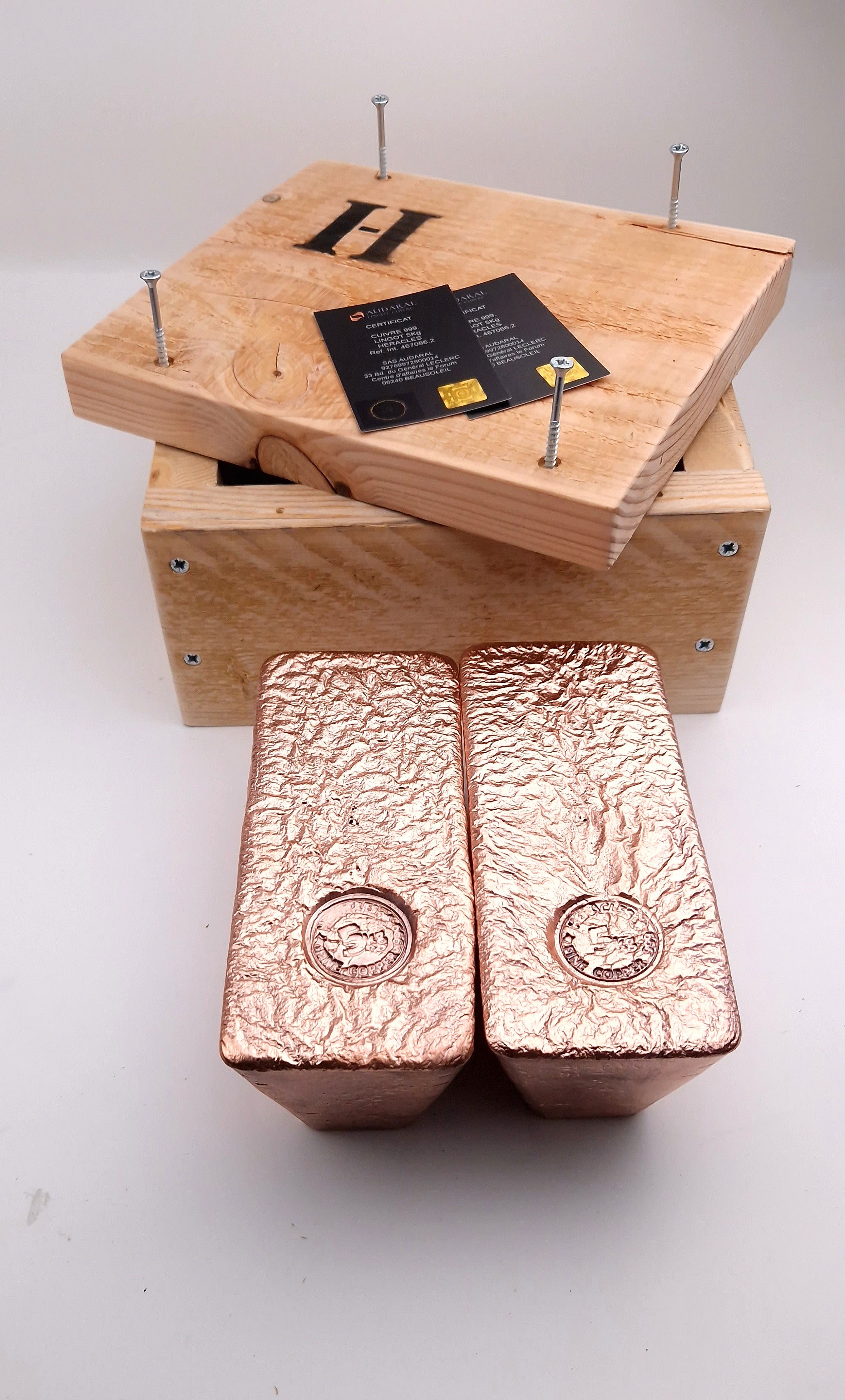 Caisse 10 Kg Cuivre pur 999. Certifié