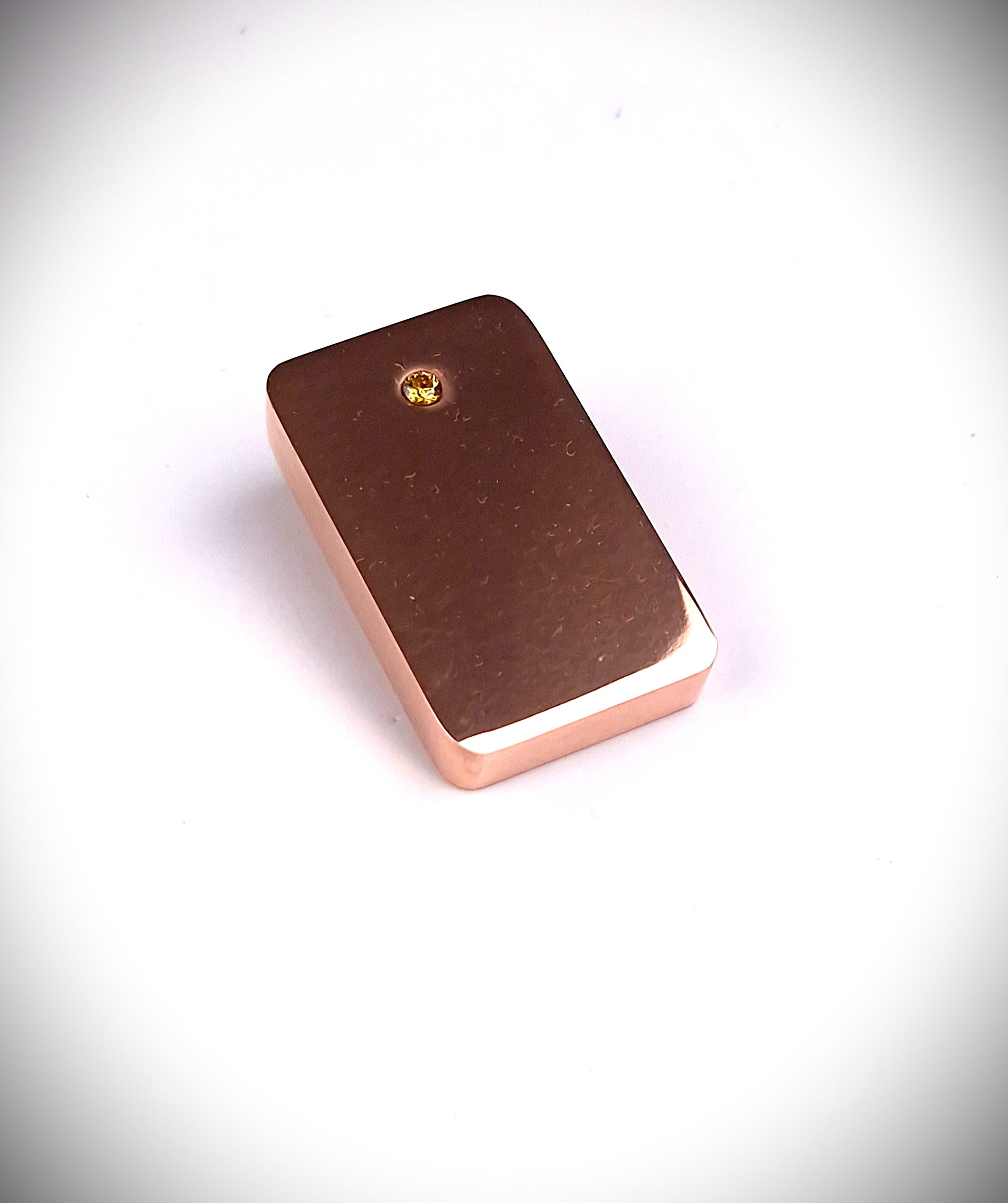 Lingotin 100g cuivre pur zircon jaune doré