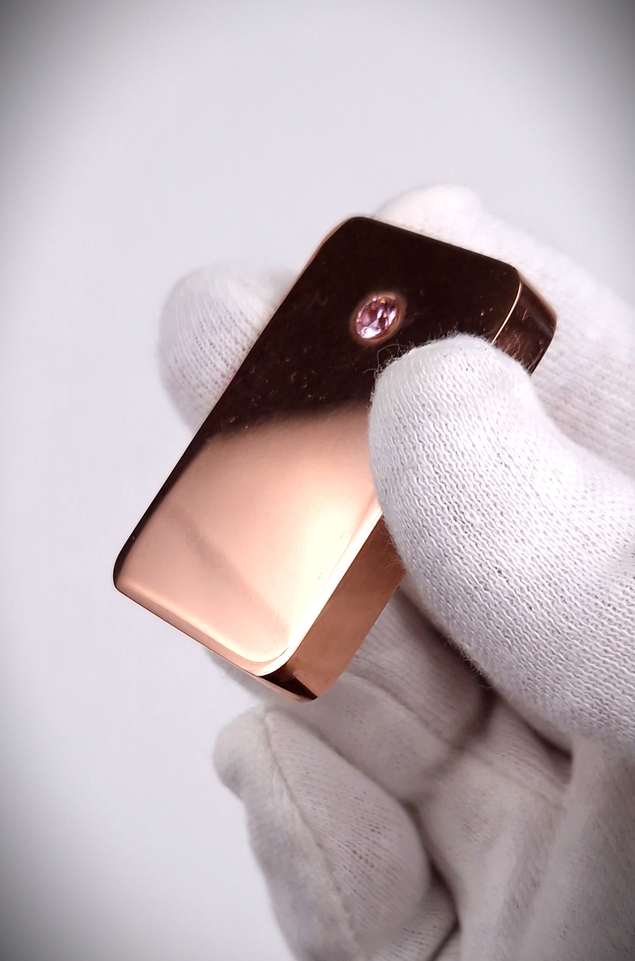 Lingotin 100g cuivre pur zircon Rose
